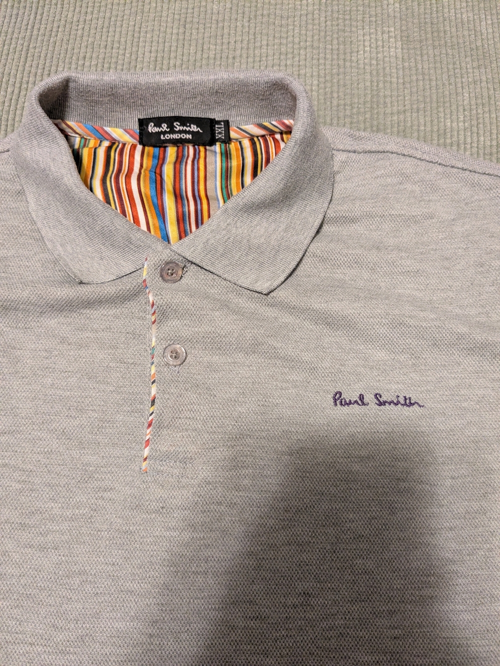 Paul Smith London Grey Polo Shirt Size XXL